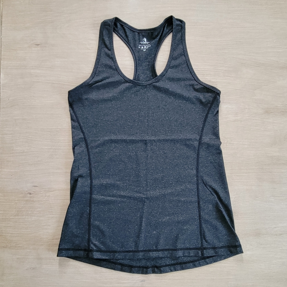 Icy Zone gray workout active tank top size medium